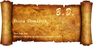 Buza Dominik névjegykártya